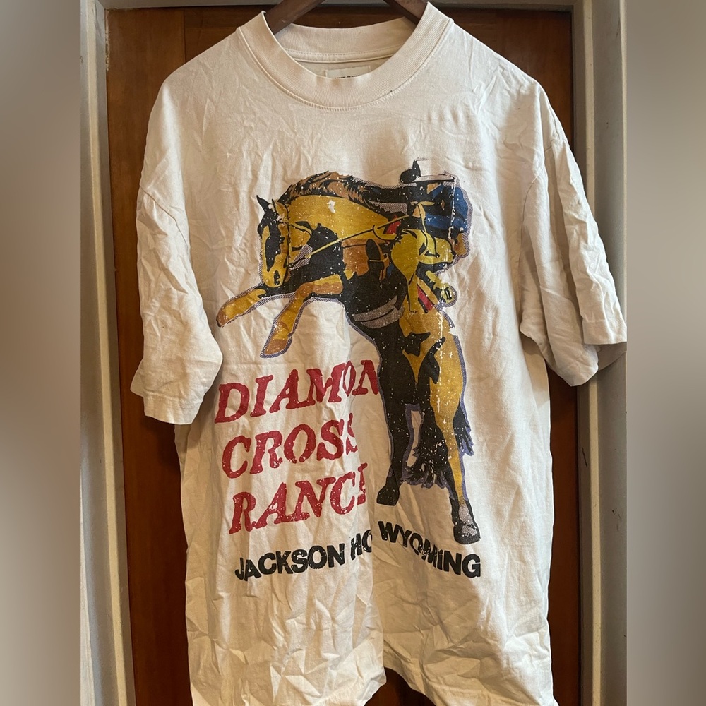 Vintage Diamond Cross Ranch T-Shirt Jackson Hole Wyoming